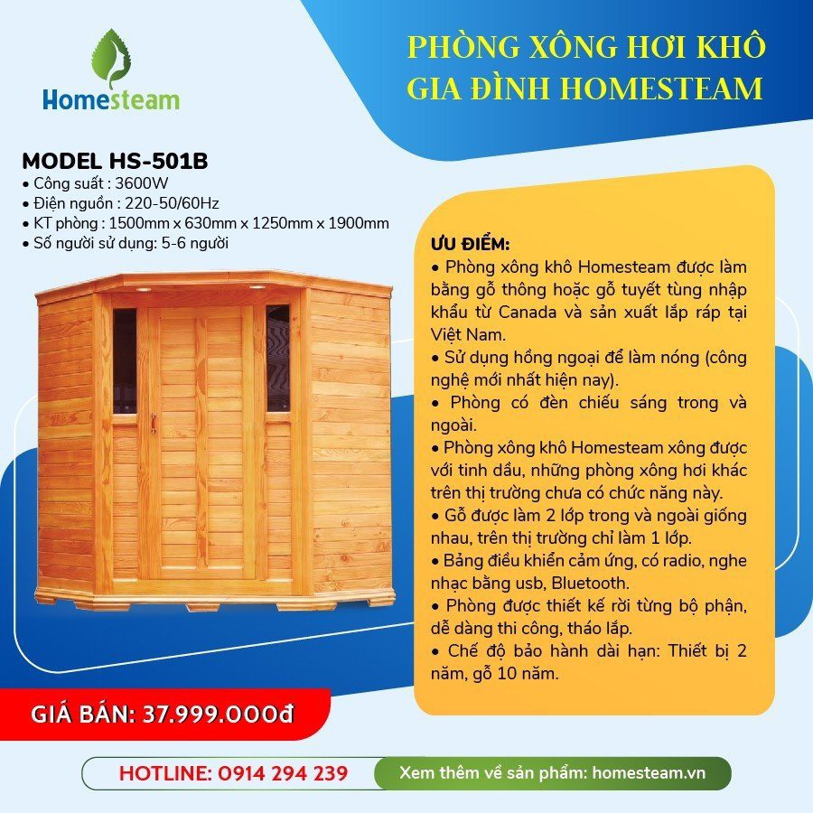 phòng xông hơi hs501b