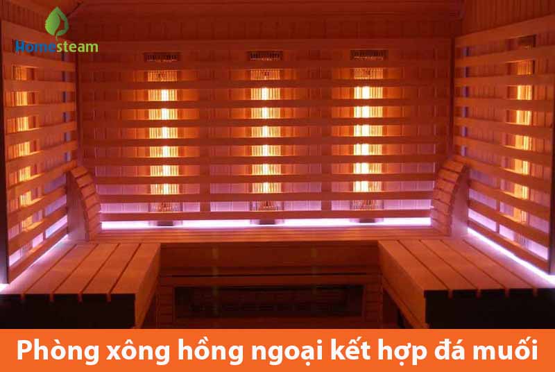 phòng xông hồng ngoại kết hợp đá muối