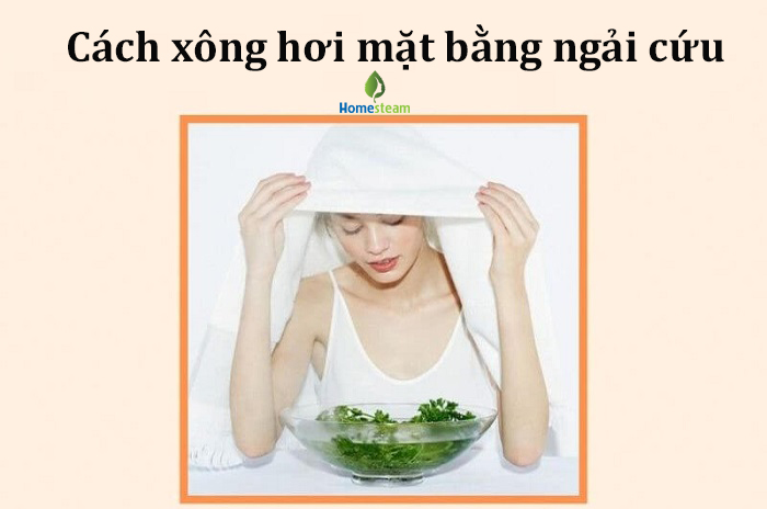 xông mặt bằng ngải cứu