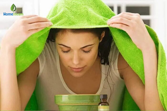 xông mặt bằng dầu dừa